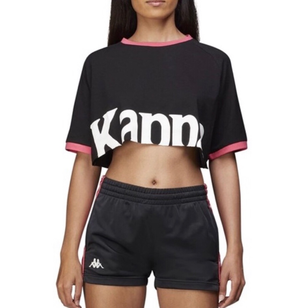 KAPPA Sand Crystal Crop Top Size Small